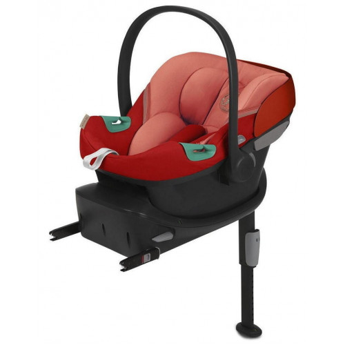 Коляска Cybex Priam IV Chrome Brown complete Aton S2 Hibiscus Red Base One 4 в 1 Mirage Grey