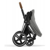 Коляска Cybex Priam IV Chrome Brown complete Aton S2 Hibiscus Red Base One 4 в 1 Mirage Grey