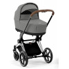Коляска Cybex Priam IV Chrome Brown complete Aton S2 Hibiscus Red Base One 4 в 1 Mirage Grey