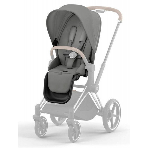 Коляска Cybex Priam IV Chrome Brown complete Aton S2 Hibiscus Red Base One 4 в 1 Mirage Grey