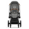 Коляска Cybex Priam IV Chrome Brown complete Aton S2 Hibiscus Red Base One 4 в 1 Mirage Grey