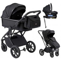 Коляска 4 в 1 Sweet Baby SBL Massimo + автокресло Elegante Plus с базой i-Size ISOFIX DK780 Black