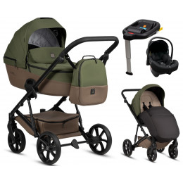 Детская коляска Tutis Viva 6 Plus Essential 4 в 1 с автокреслом Elo Lux EduSky Black и базой 1612050 Pine