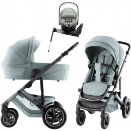 Коляска 4 в 1 Britax Roemer Smile 5Z Style и автокресло Baby-Safe Pro Style Sage green + Vario Base 5Z Harbor Blue
