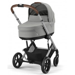Коляска Cybex Balios S Lux SLV complete Aton B2 Volcano Black Base One 4 в 1 Stone Grey с дождевиками