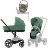 Коляска Cybex Priam IV Chrome Brown complete Cloud T One Love Base T 4 в 1 Leaf Green