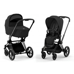 Коляска Cybex Priam IV Matt Black complete Cloud G Fog Grey Base G 4 в 1 Sepia Black