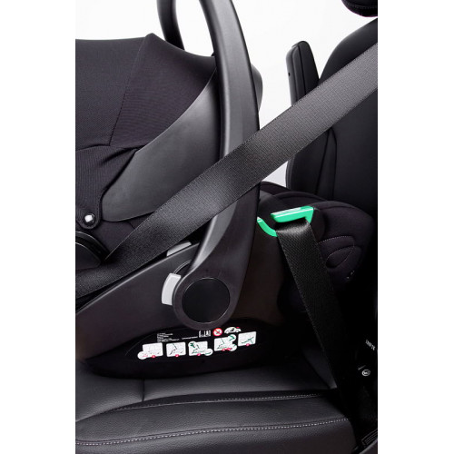 Детская коляска Peppy Monaco Thermo 4 в 1 с автокреслом Verona Black и базой Green (зеленый), рама серо-коричневая
