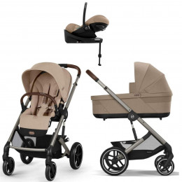 Коляска Cybex Balios S Lux TPE complete Cloud G Almond Beige Plus Base G 4 в 1 Almond Beige с дождевиками