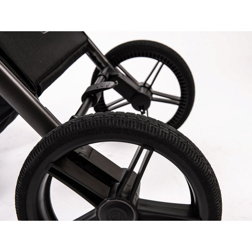 Детская коляска Peppy Monaco Thermo 4 в 1 с автокреслом Verona Black и базой Green (зеленый), рама серо-коричневая