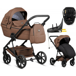 Детская коляска Tutis Viva 6 Plus Teddy 4 в 1 с автокреслом Beno Black и базой 1612110 Biscuit