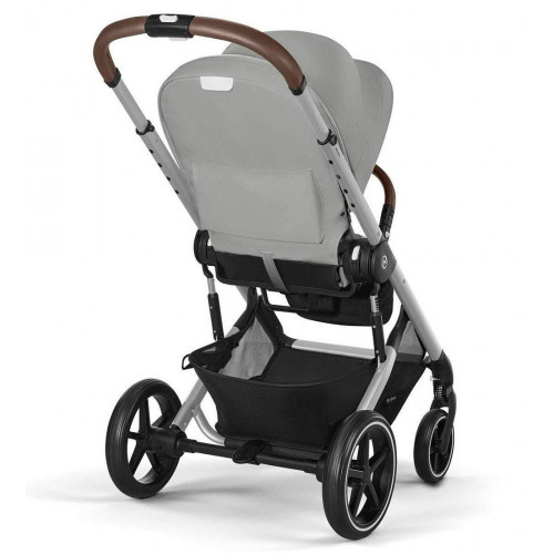 Коляска Cybex Balios S Lux SLV complete Aton B2 Volcano Black Base One 4 в 1 Stone Grey с дождевиками