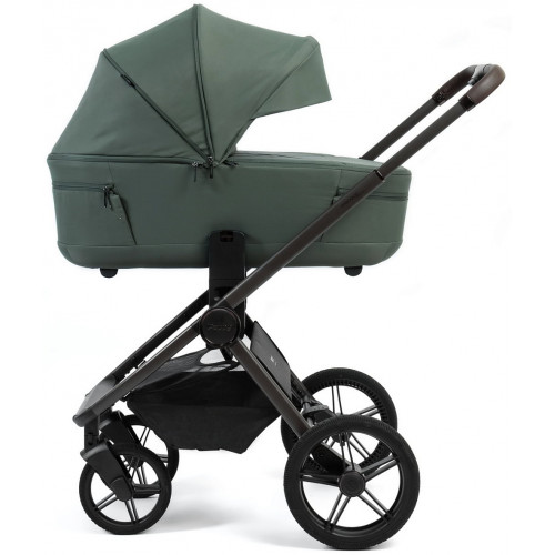 Детская коляска Peppy Monaco Thermo 4 в 1 с автокреслом Verona Black и базой Green (зеленый), рама серо-коричневая