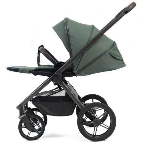 Детская коляска Peppy Monaco Thermo 4 в 1 с автокреслом Verona Black и базой Green (зеленый), рама серо-коричневая