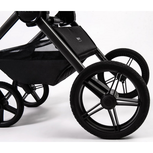Детская коляска Peppy Monaco Thermo 4 в 1 с автокреслом Verona Black и базой Green (зеленый), рама серо-коричневая