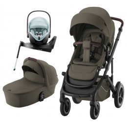 Коляска 4 в 1 Britax Roemer Smile 5Z LUX и автокресло Baby-Safe PRO Style Harbor Blue + Vario Base 5Z Urban Olive