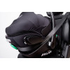 Детская коляска Peppy Monaco Thermo 4 в 1 с автокреслом Verona Black и базой Green (зеленый), рама серо-коричневая