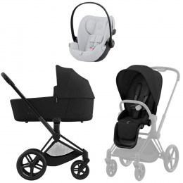 Коляска Cybex Priam IV Matt Black complete Cloud G Fog Grey Base G 4 в 1 Sepia Black
