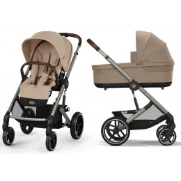 Коляска Cybex Balios S Lux TPE complete Cloud G Almond Beige Plus Base G 4 в 1 Almond Beige с дождевиками