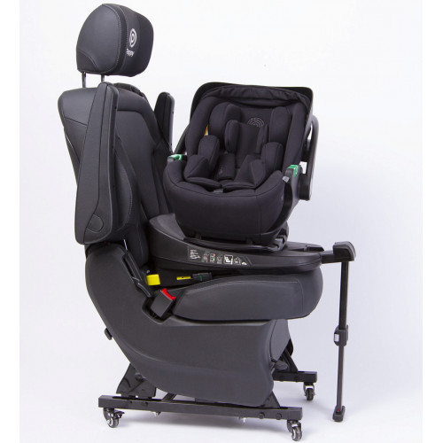 Детская коляска Peppy Monaco Thermo 4 в 1 с автокреслом Verona Black и базой Green (зеленый), рама серо-коричневая