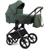Детская коляска Peppy Monaco Thermo 4 в 1 с автокреслом Verona Black и базой Green (зеленый), рама серо-коричневая