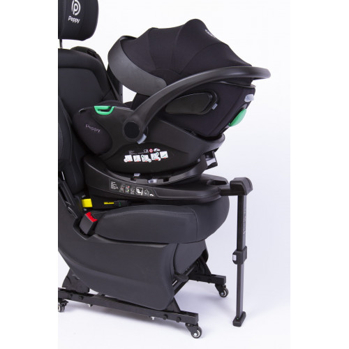 Детская коляска Peppy Monaco Thermo 4 в 1 с автокреслом Verona Black и базой Green (зеленый), рама серо-коричневая