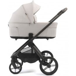 Детская коляска Peppy Soho 4 в 1 с автокреслом Welldon Crown 2 Grey и базой Taupe (бежевый), рама серо-бежевый