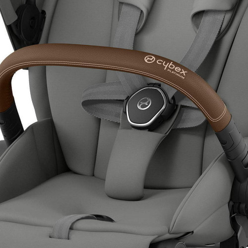 Коляска Cybex Priam IV Chrome Brown complete Aton B2 Steel Grey Base One 4 в 1 Mirage Grey