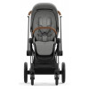 Коляска Cybex Priam IV Chrome Brown complete Aton B2 Steel Grey Base One 4 в 1 Mirage Grey