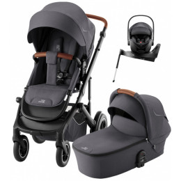 Коляска 4 в 1 Britax Roemer Smile 5Z и автокресло Baby-Safe PRO Style Carbon Black + Vario Base 5Z Midnight Grey