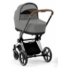 Коляска Cybex Priam IV Chrome Brown complete Aton B2 Steel Grey Base One 4 в 1 Mirage Grey
