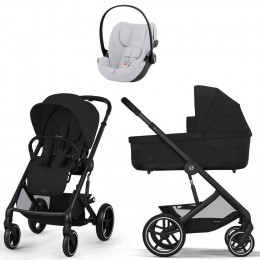 Коляска Cybex Balios S Lux BLK complete Cloud G Fog Grey Base G 4 в 1 Moon Black с дождевиками