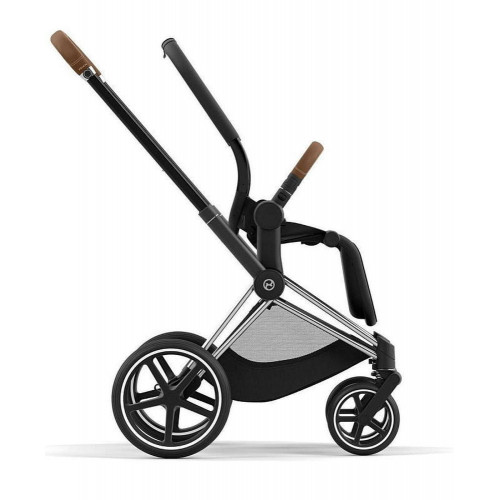 Коляска Cybex Priam IV Chrome Brown complete Aton B2 Steel Grey Base One 4 в 1 Mirage Grey