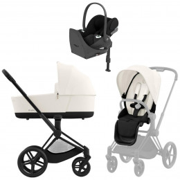 Коляска Cybex Priam IV Matt Black complete Cloud T Sepia Black Plus Base T 4 в 1 Off White