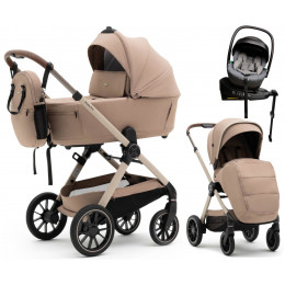 Коляска Agex Prima Pro 4 в 1 с автокреслом i-Safe Grey и базой APP232 Beige (Бежевый)