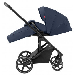 Коляска Carrello Alfa CRL-6522 2025 Ammonite AY329 Pro Absolute Black с базой Isofix 4 в 1 Denim Blue