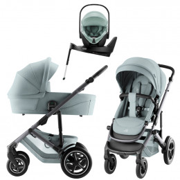 Коляска 4 в 1 Britax Roemer Smile 5Z Style и автокресло Baby-Safe Pro Jade Green + Vario Base 5Z Harbor Blue