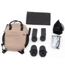 Коляска Agex Prima Pro 4 в 1 с автокреслом i-Safe Grey и базой APP232 Beige (Бежевый)