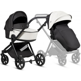 Детская коляска Tutis Mio 3 Plus Leather New 4 в 1 с автокреслом Beno Black и базой 1622200 Silver Grey