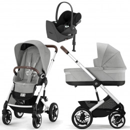 Коляска Cybex Talos S Lux SLV complete Cloud T Sepia Black Plus Base T 4 в 1 Stone Grey с дождевиками