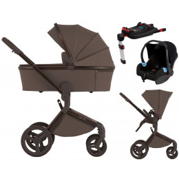 Детская коляска Anex Flo 4 в 1 и автокресло Biuco BC100B + База Anex Karwala ISOFix Browny