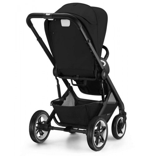 Коляска Cybex Talos S Lux BLK complete Aton B2 Bay Blue Base One 4 в 1 Moon Black с дождевиками