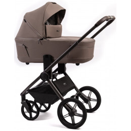 Детская коляска Peppy Monaco Thermo 4 в 1 с автокреслом Verona Beige и базой Mocca (кофе), рама серо-коричневая