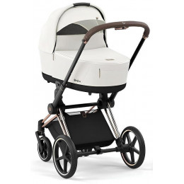 Коляска Cybex Priam IV Rosegold complete Aton S2 Ocean Blue Base One 4 в 1 Off White