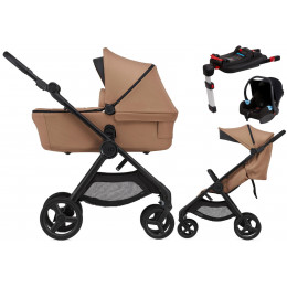 Детская коляска Anex iQ Basic NT 4 в 1 и автокресло Biuco BC100B + База Anex Karwala ISOFix без адаптеров NT-DNA Sienna