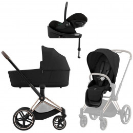 Коляска Cybex Priam IV Rosegold complete Cloud G Moon Black Plus Base G 4 в 1 Sepia Black