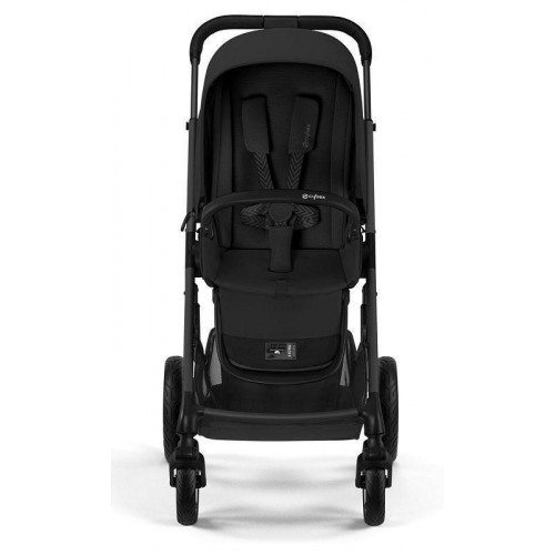 Коляска Cybex Talos S Lux BLK complete Aton B2 Bay Blue Base One 4 в 1 Moon Black с дождевиками