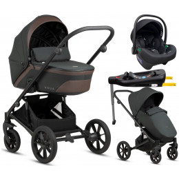 Детская коляска Noordi Aqua V2 4 в 1 с автокреслом Terra Edusky Black и базой 1482619 Forest Green