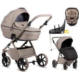 Детская коляска Tutis Uno 6 Plus Essential collection 4 в 1 с автокреслом Beno Beige и базой 1602172 Taupe с сумкой