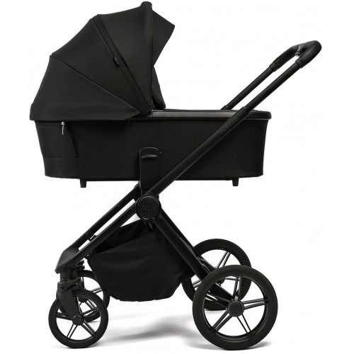 Детская коляска Peppy Monaco Plus 4 в 1 с автокреслом Jet Beige и базой Black (черный), рама черная